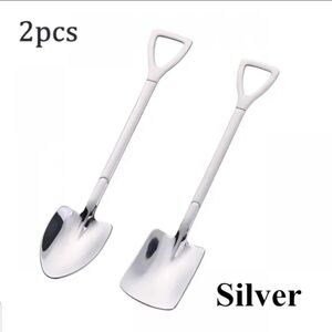 2 Unique Pieces Dessert Shovel Spoon Set #Gothic, #Halloween, #Spunky